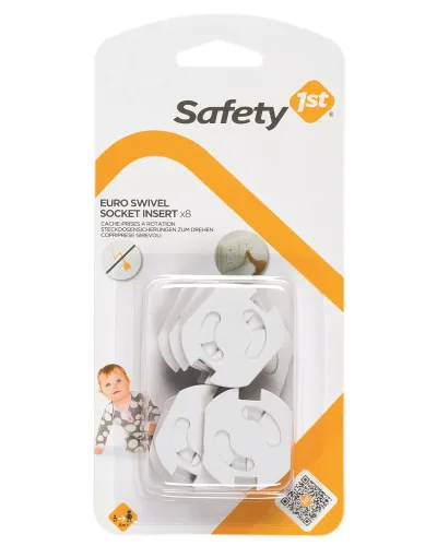 Cache-prises à rotation x8 blanc Safety 1st