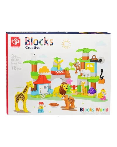 Juego de construcción Blocks Creative Zoo 78 piezas
