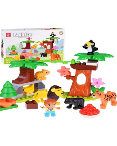 Jungle animals building blocks set 41 pcs