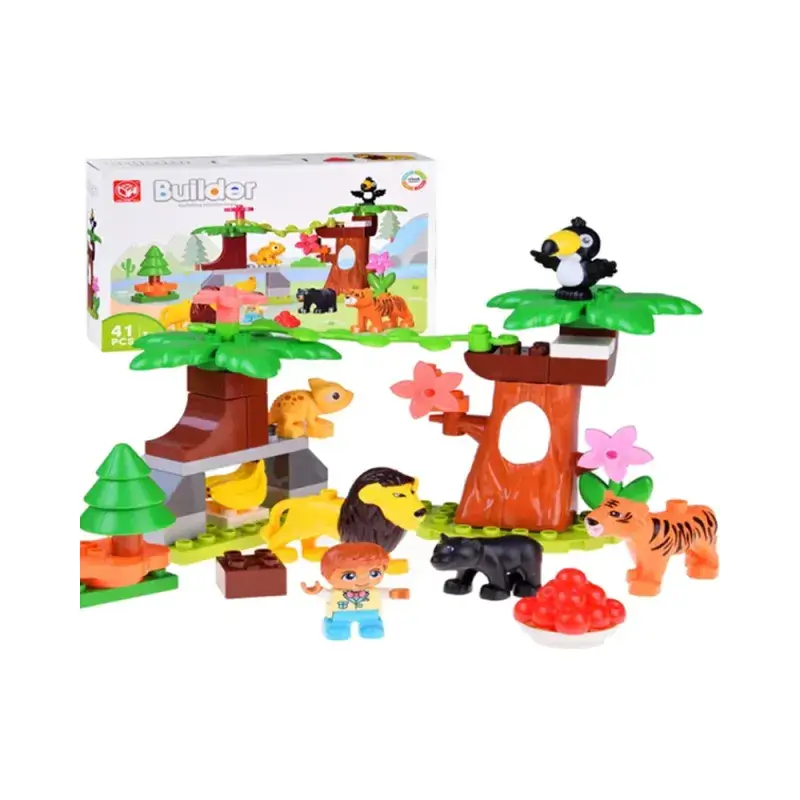 Jungle animals building blocks set 41 pcs