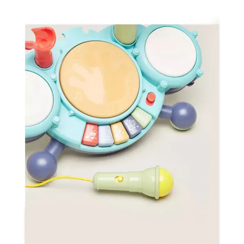 Tambour Jazz Musical Junca Bleu avec Micro 18M+