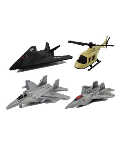 Porte-avions avec avions et véhicules militaires