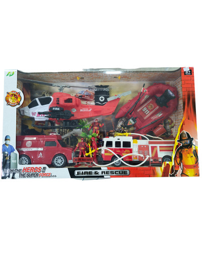 Set de vehículos de rescate de bomberos