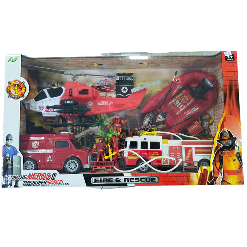 Coffret de véhicules de secours pour pompiers