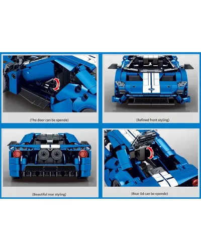 Set de construction TECHNIAUE grand modèle voiture bleu