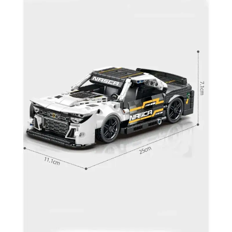 Blocs de Construction Voiture de Course TECHNIAUE GM voiture blanche et noire