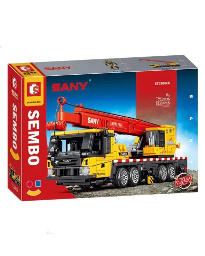 Construction vehicle building set Crane truck 618 pieces SANY