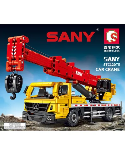 Set de construction engin de chantier Camion grue 618 pièces SANY