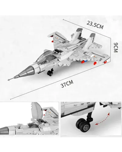 Set de construction Avion de chasse militaire