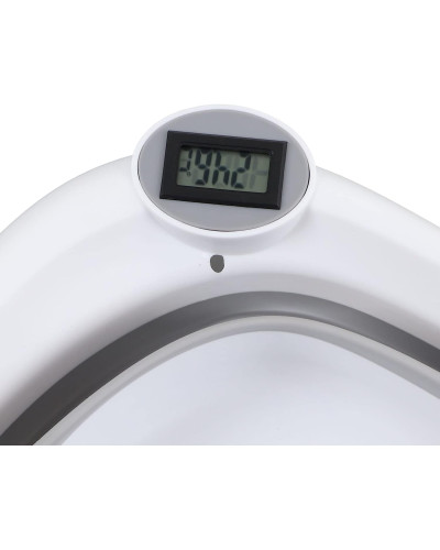 Baignoire bébé pliable avec thermomètre White Grey