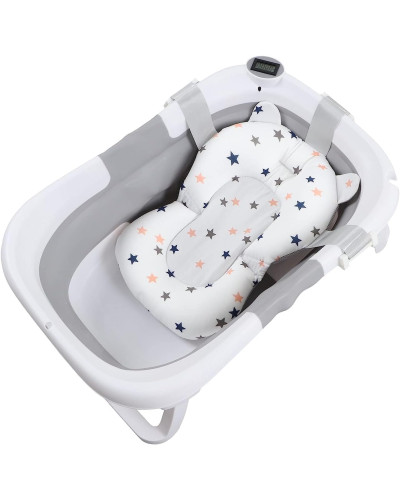Baignoire bébé pliable avec thermomètre White Grey