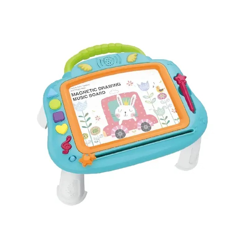 Tableau de dessin magnétique ardoise musical 3 en 1 bleu Kids Melody