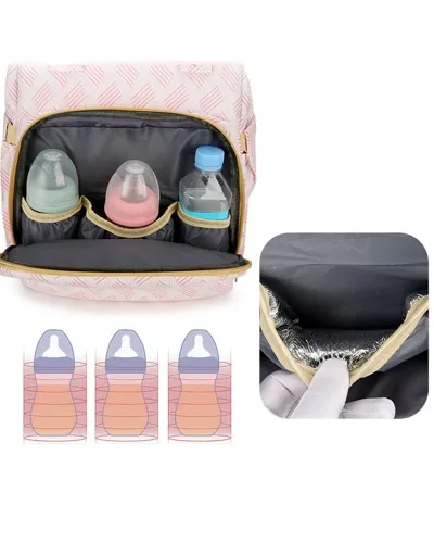 Deer changing backpack with bassinet and USB charger pink Sunshine