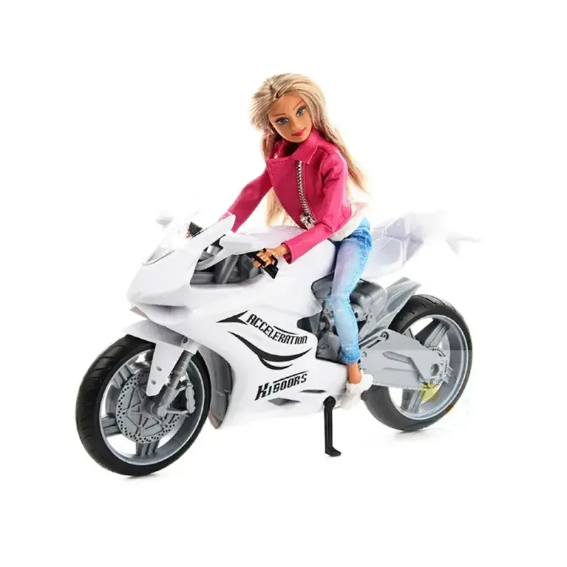 Poupée avec moto 3 ans et + Blanc Defa Lucy