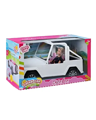 Doll with 4x4 jeep white Defa Lucy