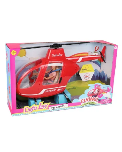 Doll with helicopter red Defa Lucy