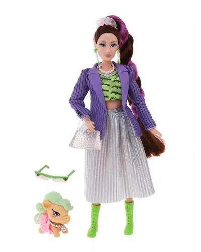 Muñeca de moda con unicornio Defa Lucy