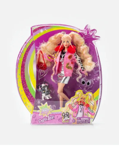 Muñeca de moda con perro bulldog Defa Lucy