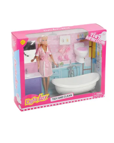 Doll with bathroom 3 years and up Defa Lucy
