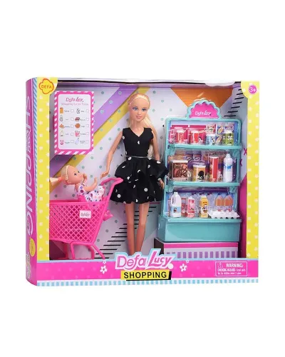 Poupée Lucy et sa petite fille au supermarché Defa Lucy dès 3 ans