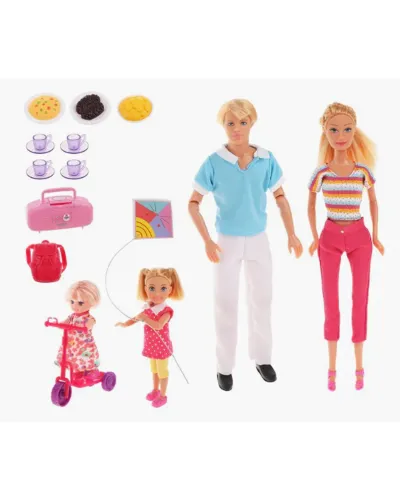 Poupée en pique-nique avec sa famille Defa Lucy dès 3 ans