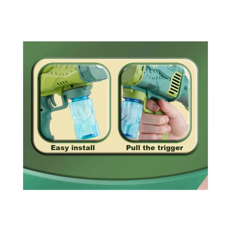 Pistolet à Bulles électrique Bazooka - Dinosaure