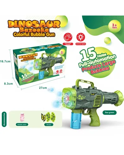 Pistolet à Bulles électrique Bazooka - Dinosaure