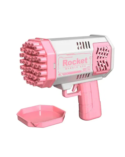 Pistolet à bulles électrique Rocket Rose 45 trous