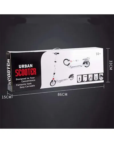 Large kick scooter white from 14 years Urban Scooter