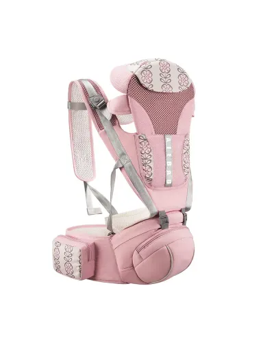 Mochila portabebés desde el nacimiento hasta 15 kg rosa Aiebao