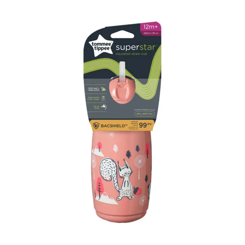 Tasse Isotherme à Paille SuperStar 266ml Tommee Tippee