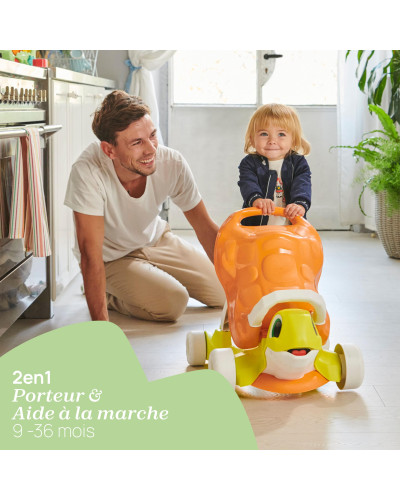 Tortue aide à la marche 2 en 1 Walk & Ride ECO+ Chicco en plastique recyclé