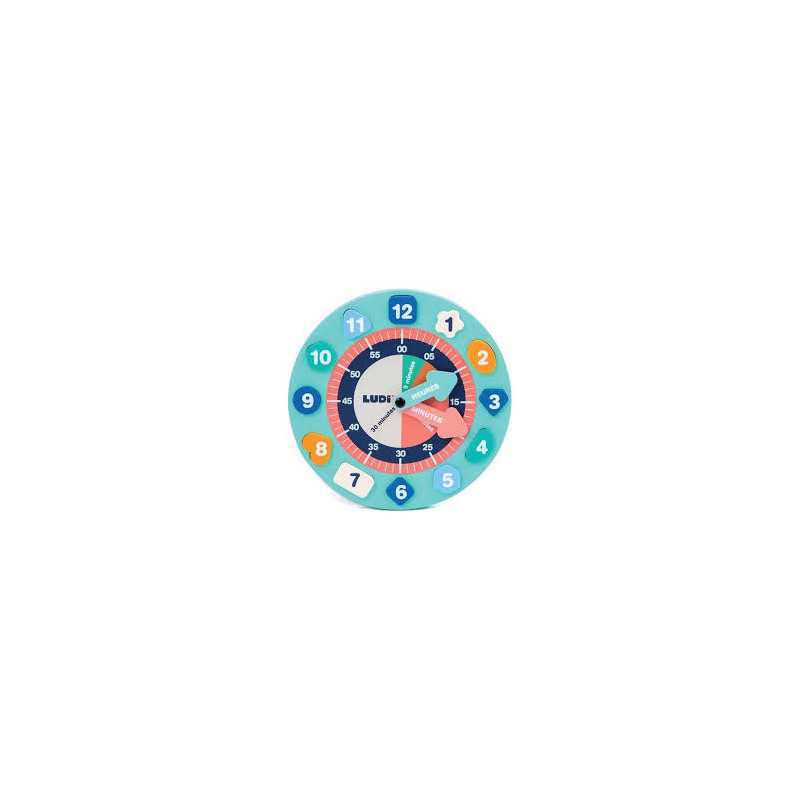 Reloj educativo para aprender la hora Ludi