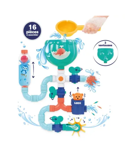 Jouet de bain tuyaux d’eau XXL Ludi