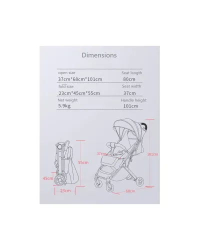 T6 stroller black Babystone