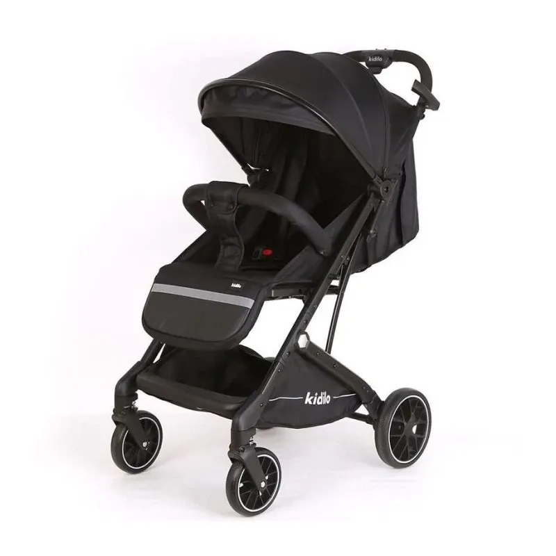 K2 foldable stroller black Kidilo