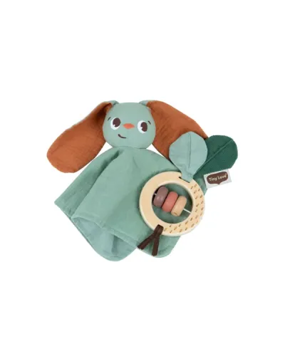 Coffret cadeau Garden of Adventures Tiny Love avec doudou lapin et hochet en bois