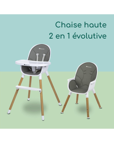 chaise haute avista warm grey bebe confort | la maison du bebe