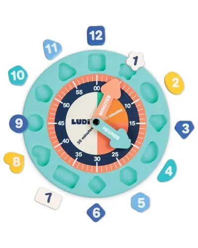 Horloge éducative pour apprendre l’heure Ludi