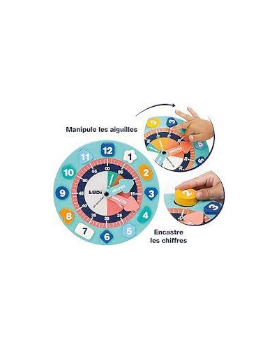 Educational clock for learning to tell the time Ludi