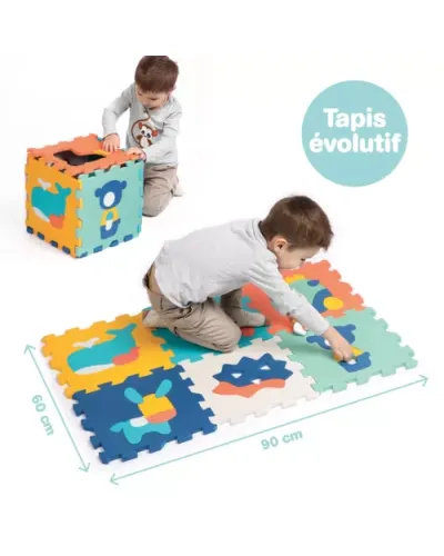 6 Animals foam play mat tiles from 10 months Ludi