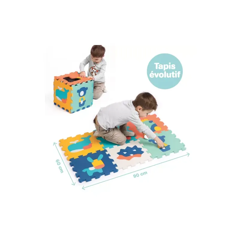 Tapis de jeu dalles 6 animaux dès 10 mois Ludi