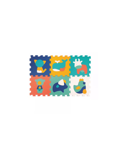 Tapis de jeu dalles 6 animaux dès 10 mois Ludi