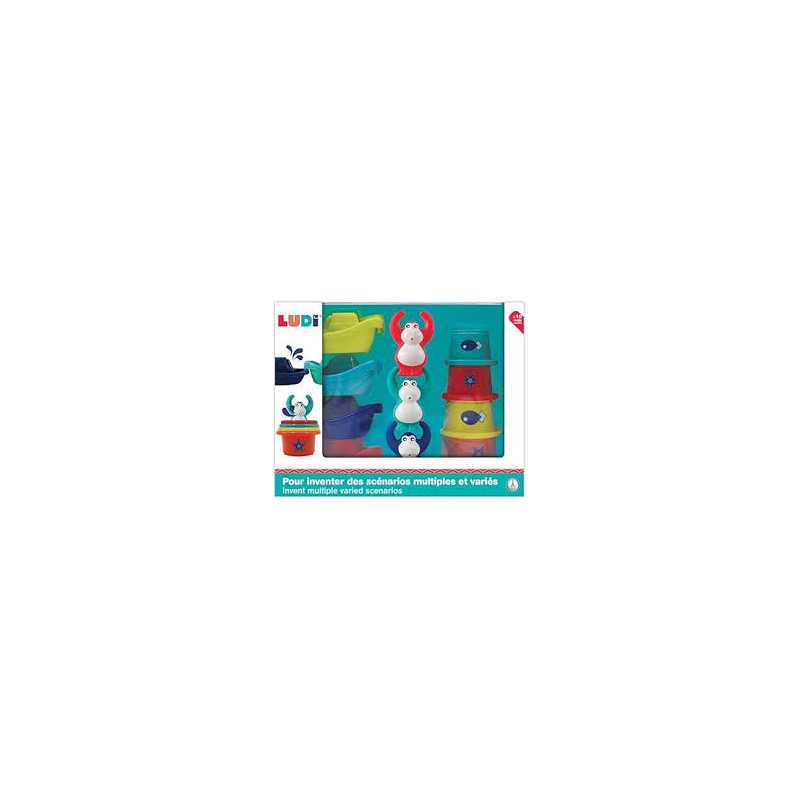 Coffret de bain bateaux et gobelets empilables Ludi Coffret de bain bateaux et gobelets empilables Ludi