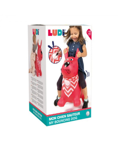 Mon Chien Sauteur inflatable toy pink from 10 months Ludi