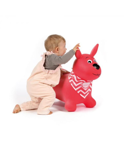Jouet gonflable Mon Chien Sauteur rose dès 10 mois Ludi