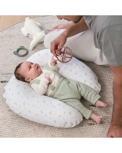 Le coussin d’allaitement Doomoo Softy Flower Yellow | la maison du bebe