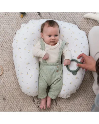 Le coussin d’allaitement Doomoo Softy Flower Yellow | la maison du bebe