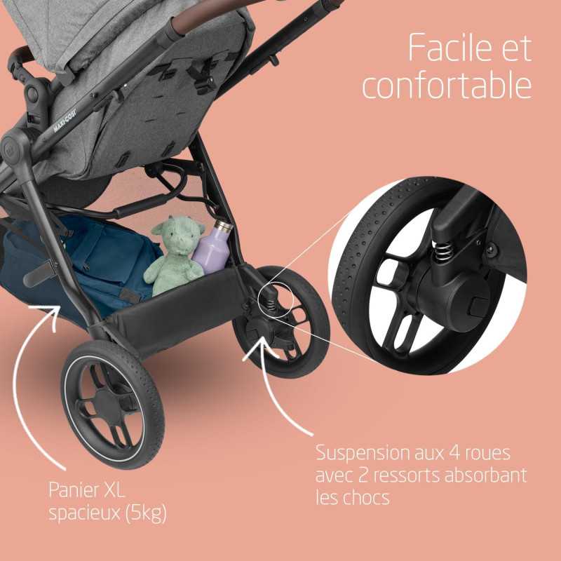 Poussette Premimum Maxi Cosi Zelia Trio Dark Grey | la maison du bebe Poussette Premimum Maxi Cosi Zelia Trio Dark Grey | la maison du bebe