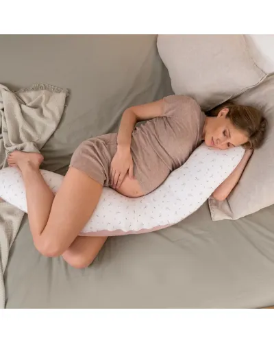 Buddy Flower Pink pregnancy and nursing pillow Doomoo